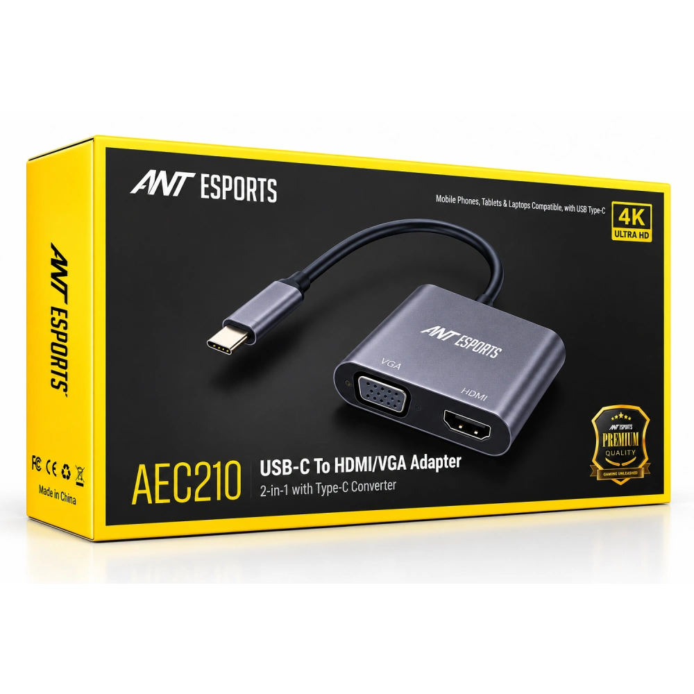 Ant Esports Type-C to HDMI | VGA Converter (AEC210)